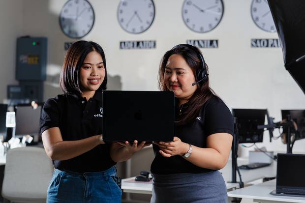 Offshored team members working with AI tools